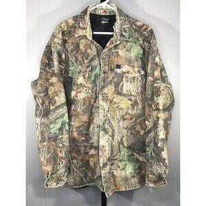 Vintage Codet Camo Realtree Quilted Flannel Button up Jacket mens sz LG